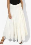 Biba Off White Flared Cotton Skirt women