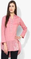 Biba Pink Embroidered Cotton Tunic women