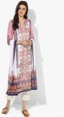 Biba Pink Printed Palazzo Kameez Dupatta women