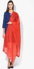 Biba Red Solid Dupatta women