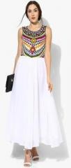 Biba White Printed Dress women