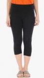 Bitterlime Black Solid Legging Women