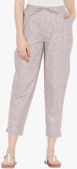 Bitterlime Grey Solid Regular Fit Regular Trousers women