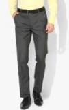 Black Coffee Charcoal Grey Solid Regular Fit Formal Trouser men