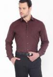 Black Coffee Checks Maroon Formal Shirt men