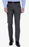 Black Coffee Grey Solid Formal Trousers men