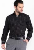 Black Coffee Printed Black Formal Shirt Men