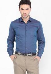 Black Coffee Solid Blue Formal Shirt men