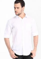 Black Coffee Solid White Casual Shirt men