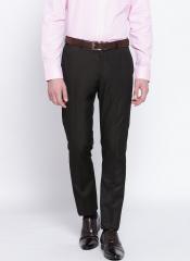 Blackberrys Black Solid Regular Fit Formal Trousers men