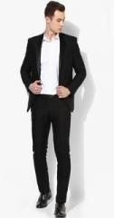 Blackberrys Black Solid Regular Fit Suit men