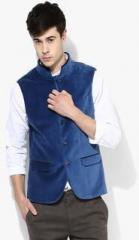 Blackberrys Blue Slim Fit Waistcoat men