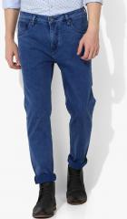 Blackberrys Blue Solid Regular Fit Low Rise Clean Look Stretchable Jeans men