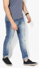 Blackberrys Blue Washed Low Rise Slim Fit Jeans men