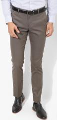 Blackberrys Brown Solid Slim FIt Formal Trouser men