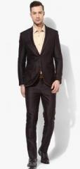 Blackberrys Brown Solid Slim Suit men