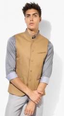 Blackberrys Brown Solid Waistcoat men