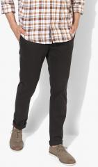 Blackberrys Coffee Brown Solid Mid Rise Slim Fit Chinos men