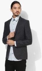 Blackberrys Dark Grey Printed Slim Fit Blazer men