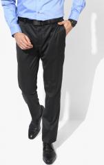 Blackberrys Dark Grey Solid Slim Fit Formal Trouser men