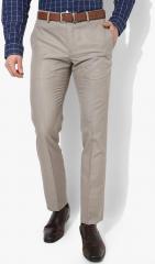 Blackberrys Grey Slim Fit Solid Formal Trousers men