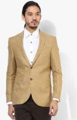 Blackberrys Khaki Printed Slim Fit Blazer men