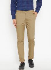 Blackberrys Khaki Regular Fit Solid Regular Trouser men