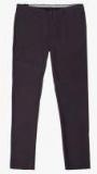 Blackberrys Maroon Solid Slim Fit Formal Trouser men