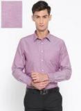 Blackberrys Mauve Slim Fit Self Design Formal Shirt Men