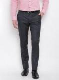 Blackberrys Men Navy Solid Formal Trousers