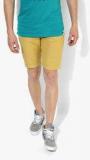 Blackberrys Mustard Yellow Solid Shorts men