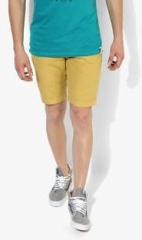 Blackberrys Mustard Yellow Solid Shorts men