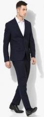 Blackberrys Navy Blue Checked Suit men