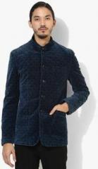 Blackberrys Navy Blue Printed Regular Fit Blazer men