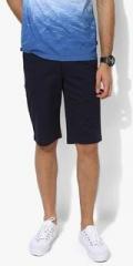 Blackberrys Navy Blue Solid Shorts men