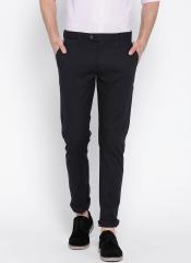 Blackberrys Navy Blue Solid Slim Fit Chinos men