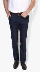 Blackberrys Navy Blue Solid Slim Fit Formal Trouser men