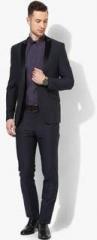 Blackberrys Navy Blue Striped Slim Suit men