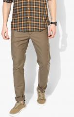 Blackberrys Olive Green Regular Fit Self Design Trouser men