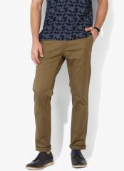 Blackberrys Olive Solid Slim Fit Chinos men