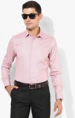 Blackberrys Peach Printed Slim Fit Formal Shirt men