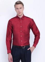 Blackberrys Red Solid Slim Fit Formal Shirt men