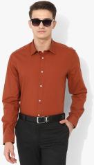 Blackberrys Rust Solid Slim Fit Formal Shirt men