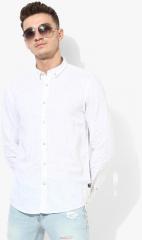 Blackberrys White Self Design Slim Fit Formal Shirt men