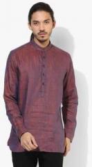 Blackberrys Wine Solid Kurta men