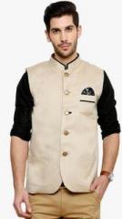 Blackbuk India Beige Smart Casual Nehru Jacket men