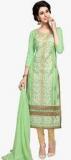 Blissta Green Embroidered Dress Material women