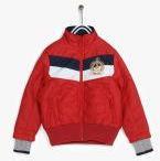 Blue Giraffe Red Solid Winter Jacket boys