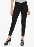 Xblues Black Solid Mid Rise Skinny Fit Jeans Women