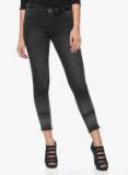 Xblues Black Washed Mid Rise Skinny Fit Jeans Women